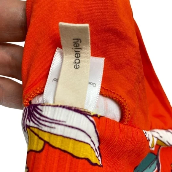 EBERJEY Vivian Bikini Top (just top) in Spicy Orange Size Small (NWOT) - Picture 6 of 10